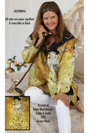 Lindi-Raincoat-Klimt Woman in Gold