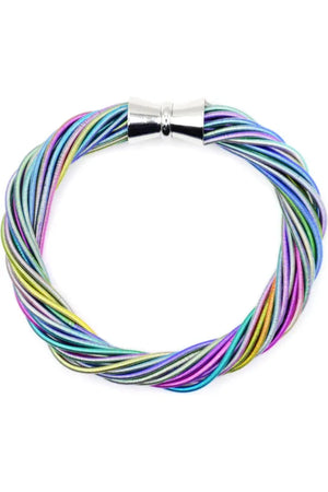 SL Rainbow Piano Wire Bracelet