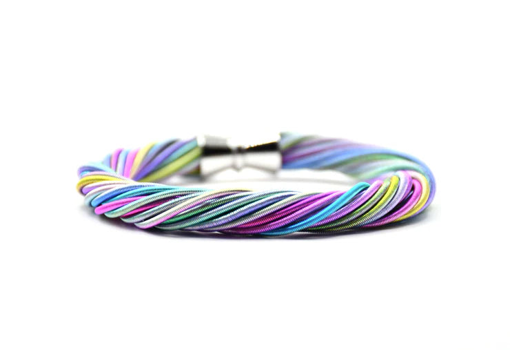 SL Rainbow Piano Wire Bracelet