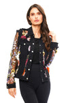 Boho Embroidered Jacket Black